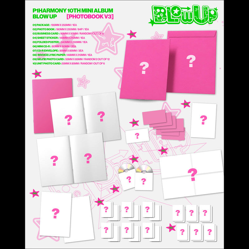 [Pre-order] P1Harmony 10th Mini Album BLOW UP Photobook Version Official Sealed Album + Free Gift