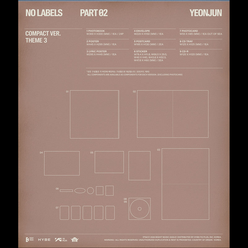 YEONJUN (TOMORROW X TOGETHER) [NO LABELS: PART 02] Compact Ver. + Free Gift