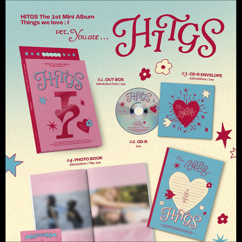 HITGS - Things we love: I (I am… ver. You are… ver.) / The 1st Mini Album + Free Gift