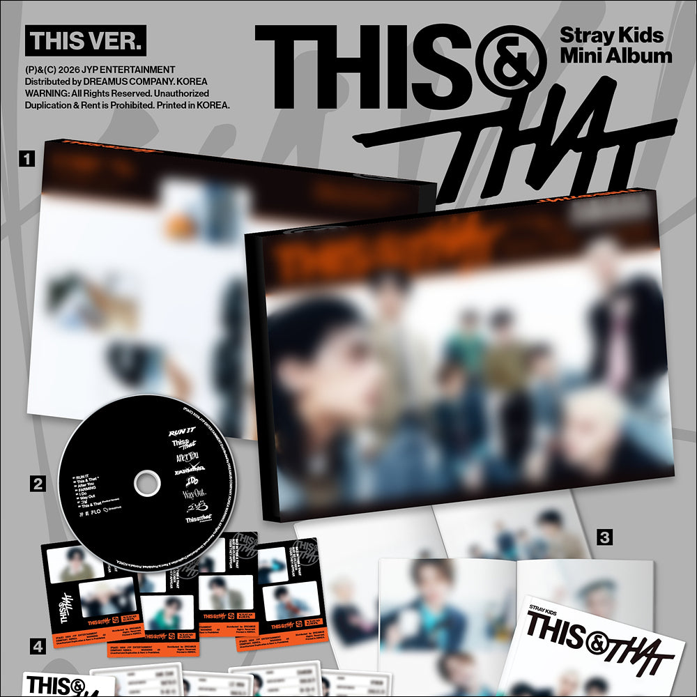Stray Kids [THIS & THAT] (THIS VER., THAT VER.) Mini Album + Free Gift