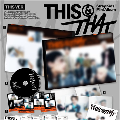 Stray Kids [THIS & THAT] (THIS VER., THAT VER.) Mini Album + Free Gift