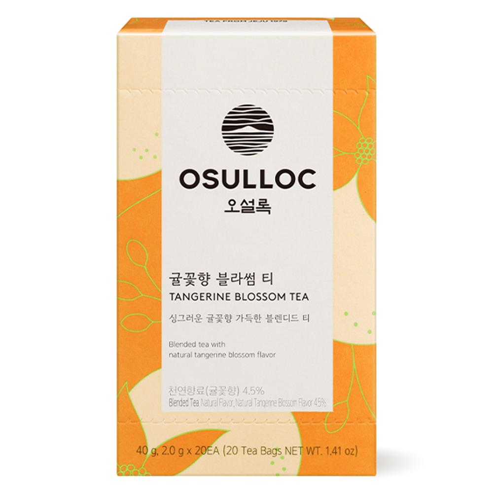 OSULLOC Tangerine Blossom Blended Tea Bags Premium Jeju Citrus Flavored Tea 40g