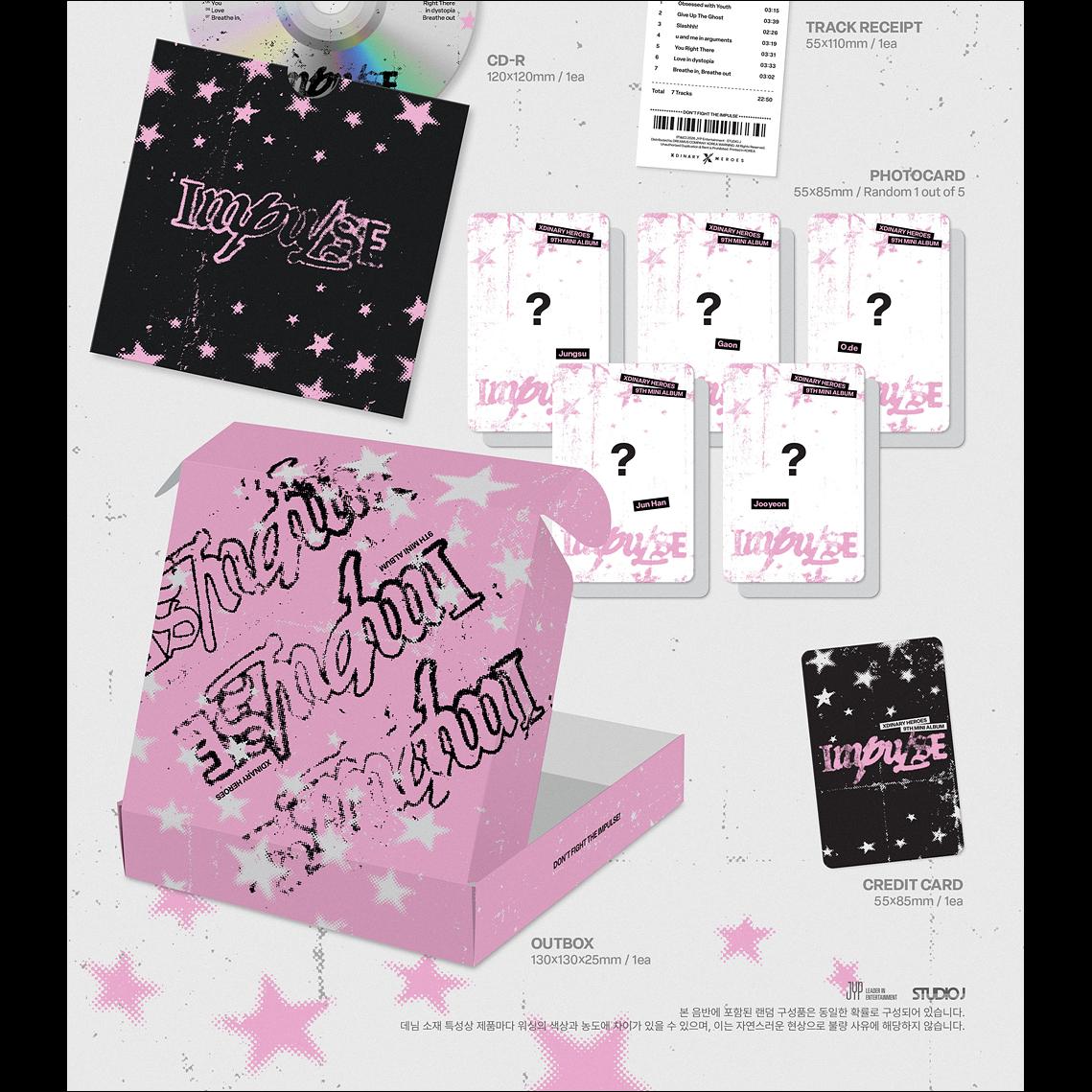 [Pre-order] Xdinary Heroes 9th Mini Album IMPULSE DENIM POUCH Ver KPOP Sealed + Free Gift