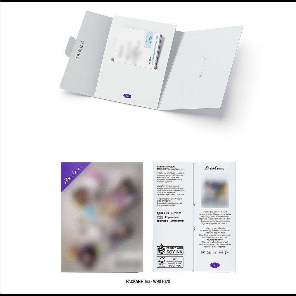 [Pre-order] ILLIT BREAK EVEN Weverse Albums Ver KPOP Sealed Album + Free Gift