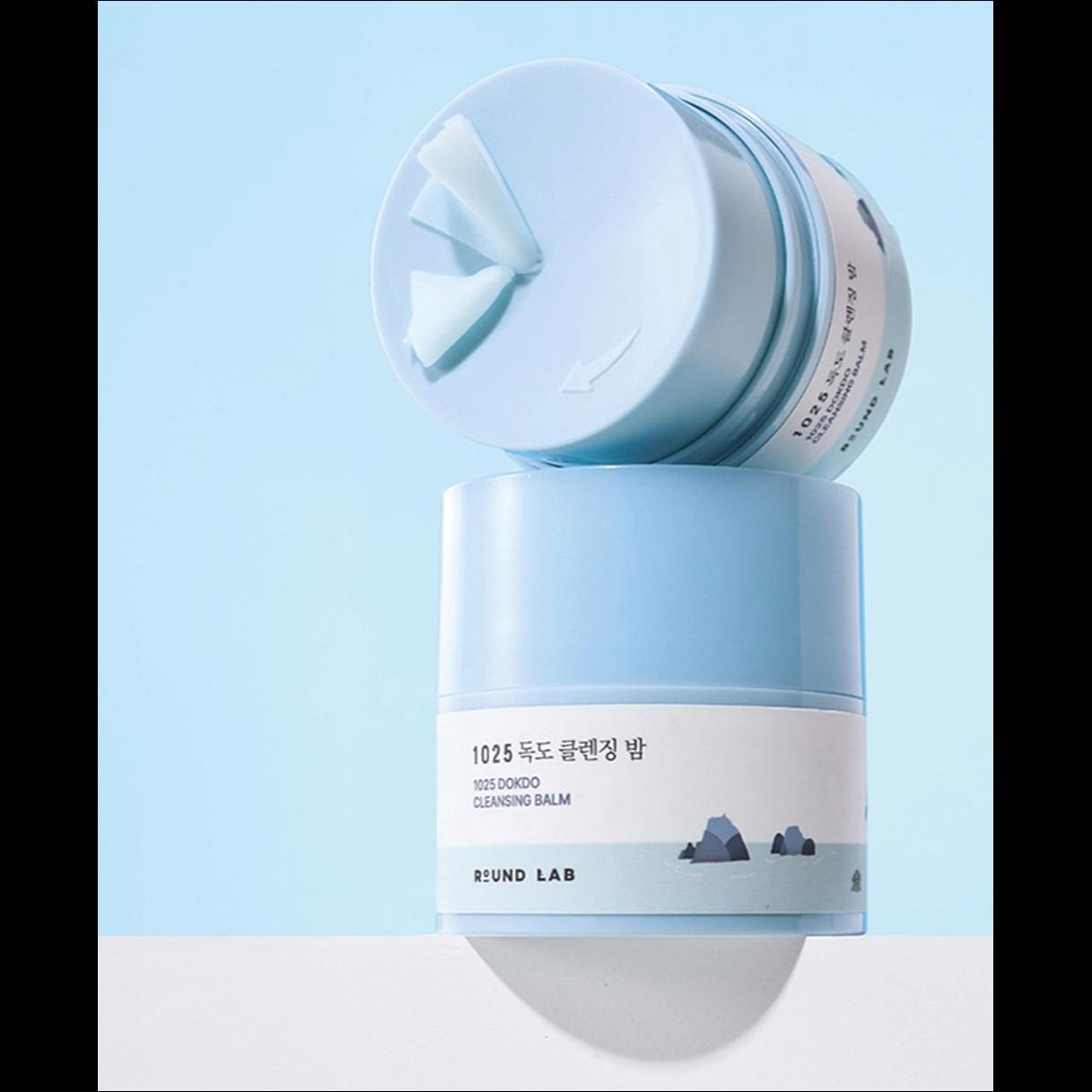 [Round Lab] 1025 Dokdo Cleansing Balm - Deep Cleansing & Blackhead Care, Melting Solid Sherbet to Oil for Sensitive Skin, K-Beauty | Olive's K-beauty