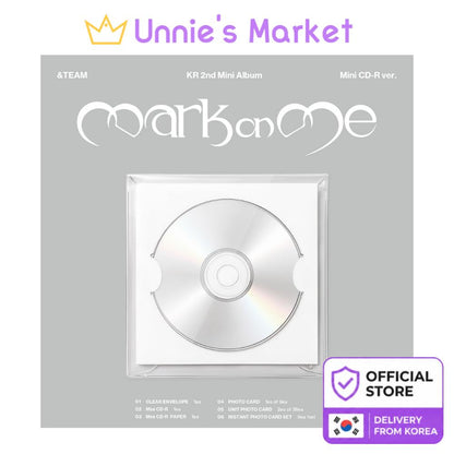 [Pre-order] &TEAM [Mark on Me] Mini CD-R ver. / KR 2nd Mini Album + Free Gift