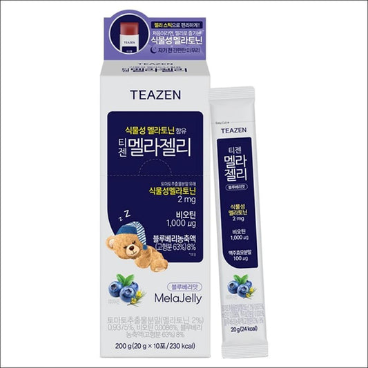 Teazen Mela Jelly (20g x 10 Sticks – 1 Box) / Plant-Derived Melatonin