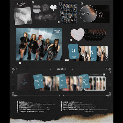 [Pre-order] HEART OF WOMAN - 1st Mini Album [ETERNAL FADE] (White Ver./Black Ver.) + Free Gift
