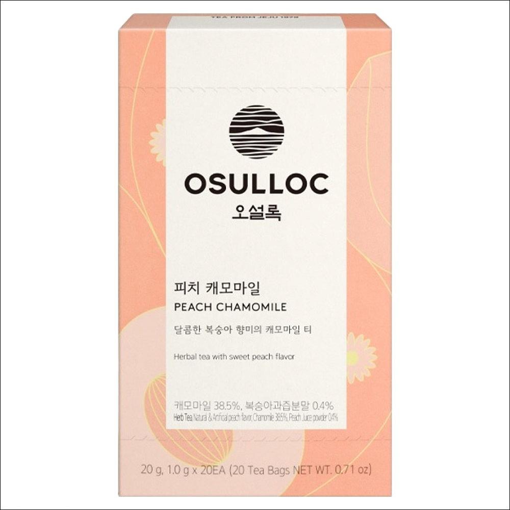 OSULLOC - PEACH CHAMOMILE TEA (Herbal tea with seet peach flavor)