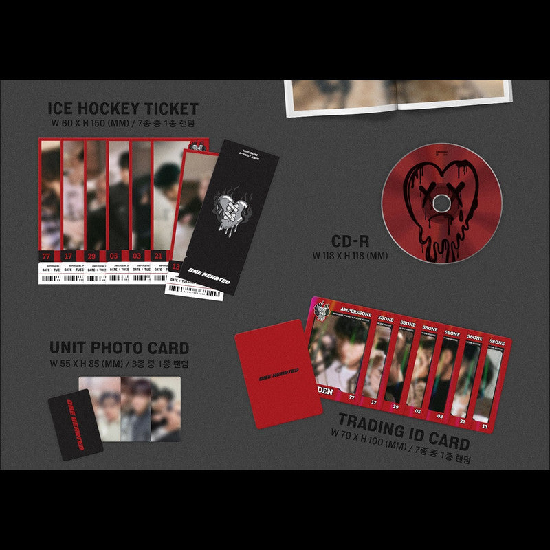 AMPERS&ONE - ONE HEARTED 2nd Single Album (Heart ver. / Broken ver.) + Free  Gift