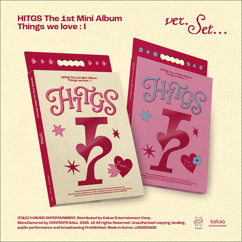 HITGS - Things we love : I (I am… ver.  You are… ver.) / The 1st Mini Album + Free Gift