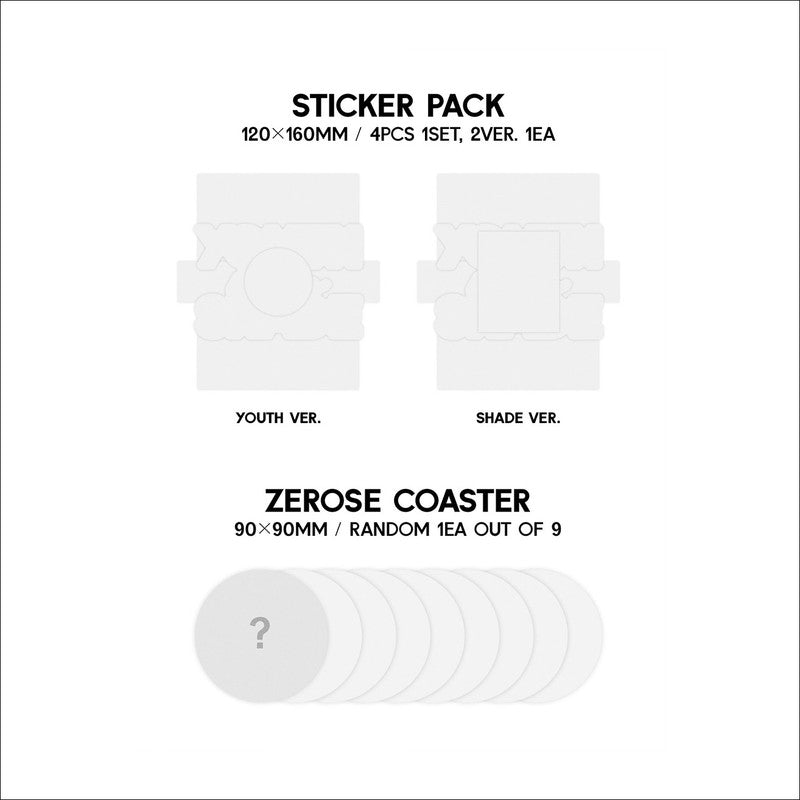[SET] ZEROBASEONE(ZB1) - YOUTH IN THE SHADE 1st Mini Album
