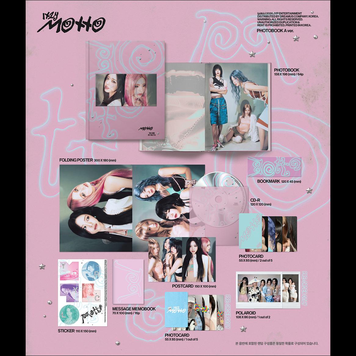 ITZY [Motto] PHOTOBOOK Ver. (A/B/C Ver.) + Free Gift