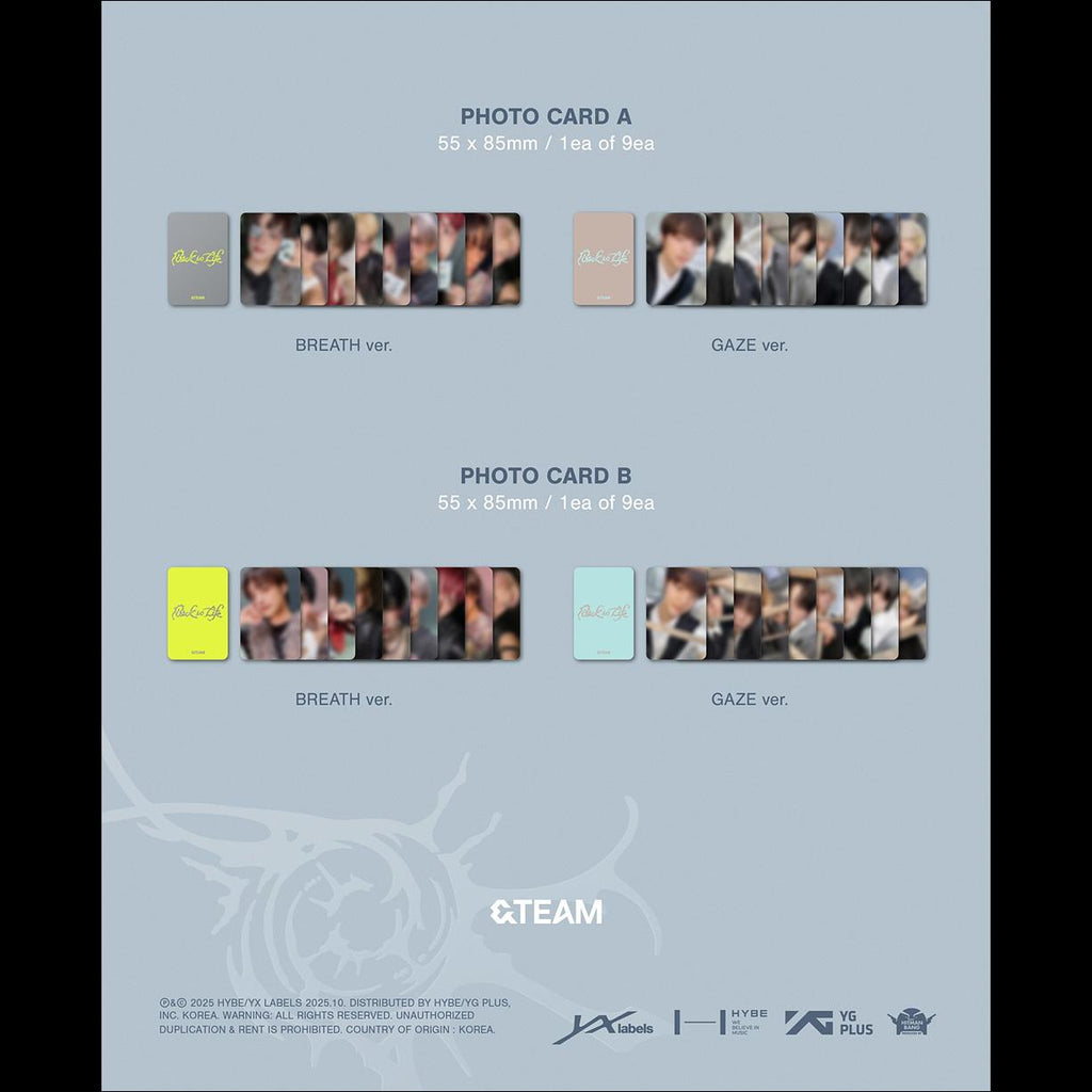 &TEAM - Back to Life (BREATH ver. / GAZE ver.) / KR 1st Mini Album