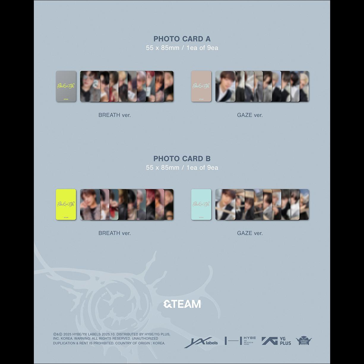 &TEAM - Back to Life (BREATH ver. / GAZE ver.) / KR 1st Mini Album