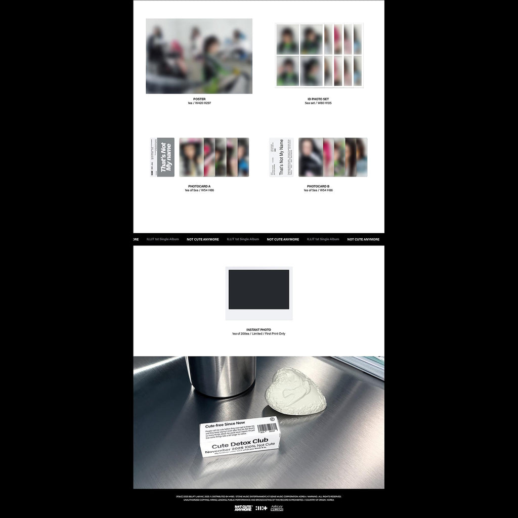 ILLIT - NOT CUTE ANYMORE [NOT CUTE Ver. / NOT MY NAME Ver.] + Free Gift