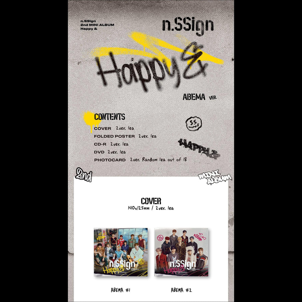 n.SSign 'Happy &' 2nd MINI ALBUM (ABEMA #1 ver. / ABEMA #2 ver.)
