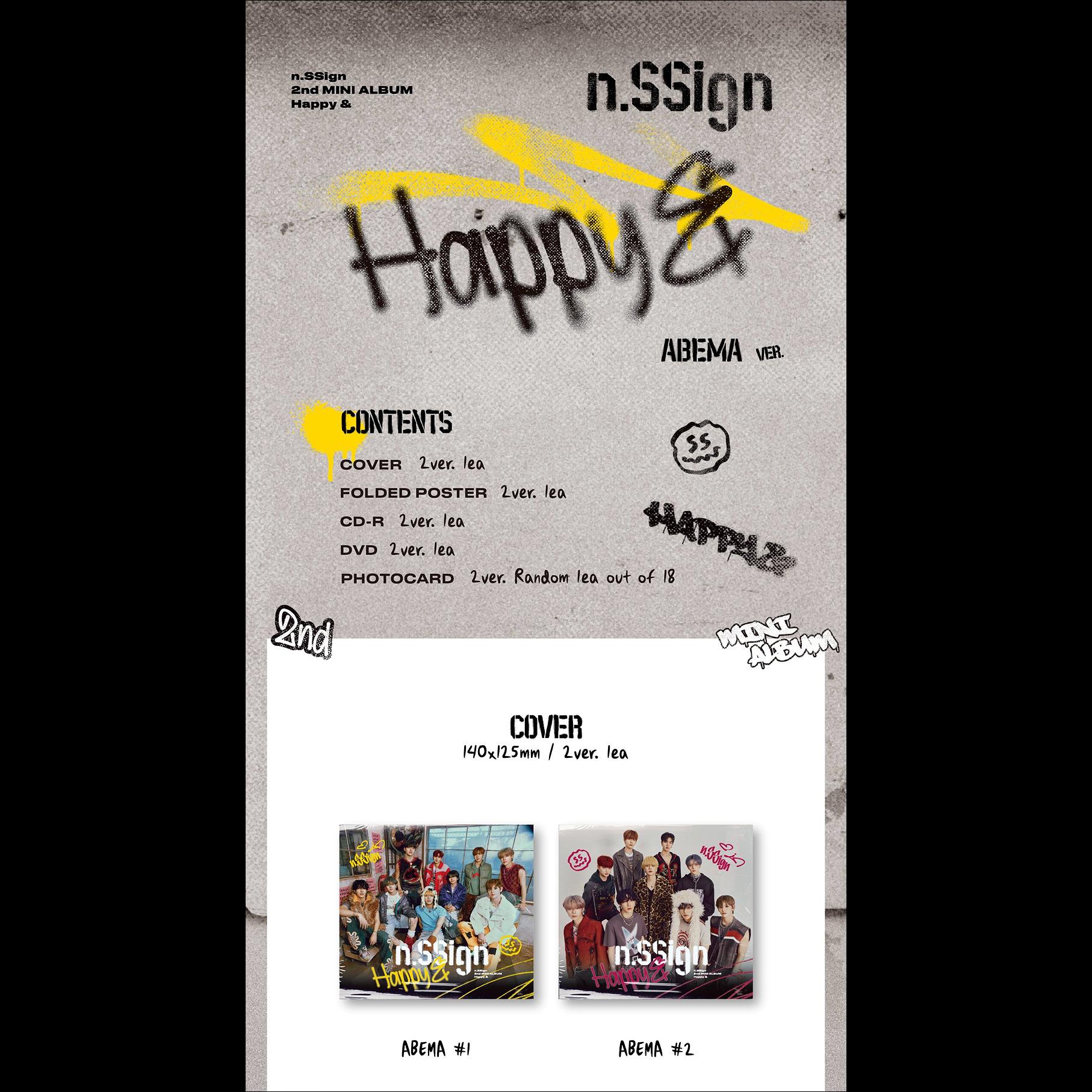n.SSign 'Happy &' 2nd MINI ALBUM (ABEMA #1 ver. / ABEMA #2 ver.)