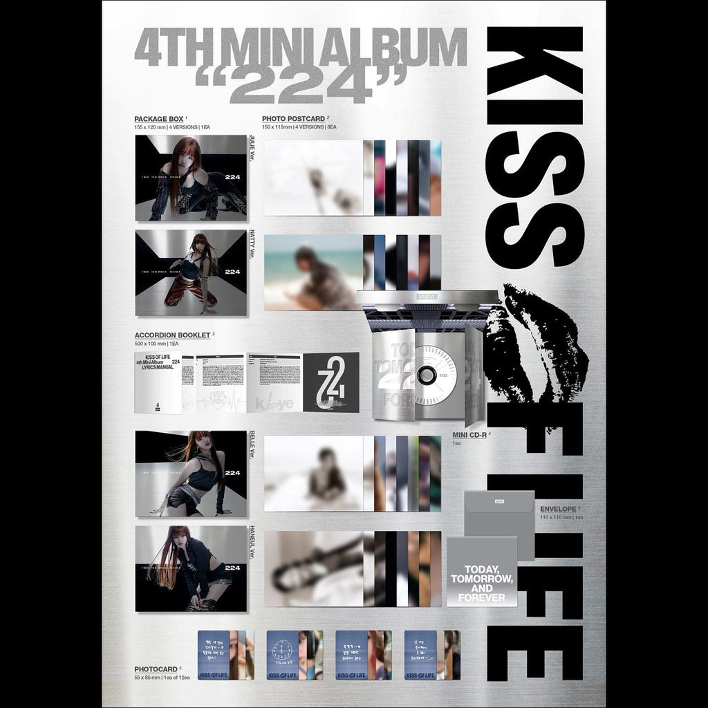KISS OF LIFE [224] Digipack Ver.Ver. 4th Mini Album (JULIE Ver., NATTY Ver., BELLE Ver., HANEUL Ver.)