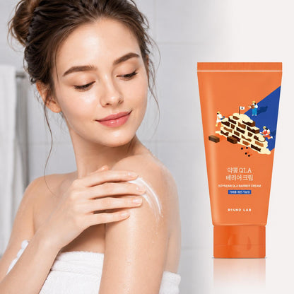 [Round Lab] Soybean QLA Barrier Cream - QLAsome™ 5% & Panthenol 2.8% Itchiness Relief Moisturizer, 80ml | Olive's K-beauty