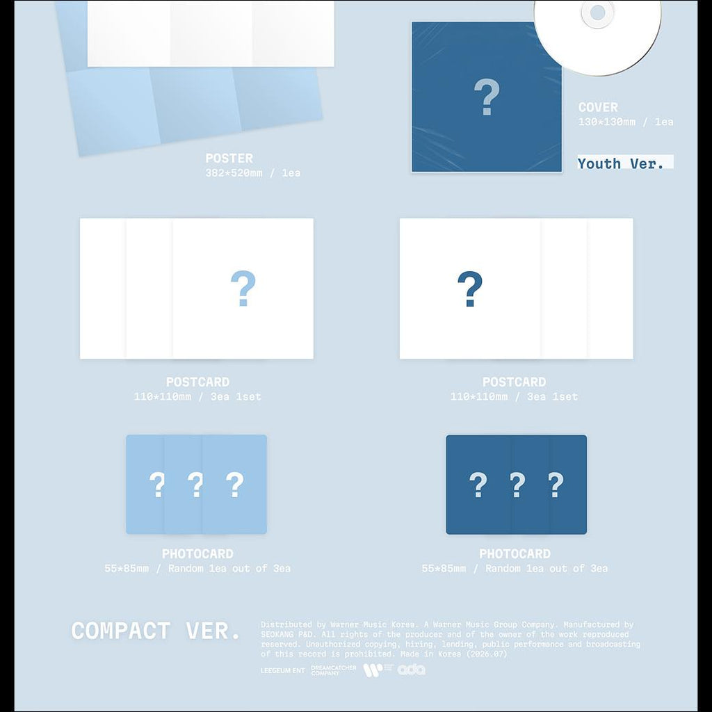 [SET] UAU [Playlist #Your Youth] COMPACT VER. (Your ver., Youth ver.) + Free Gift