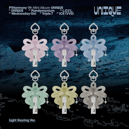 P1Harmony [UNIQUE] 9th Mini Album (Light Keyring Ver.) + Free Gift