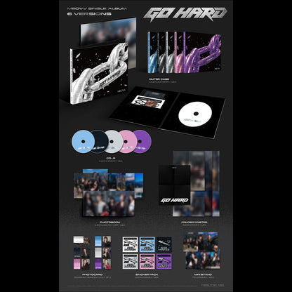 [SET/Pre-order] MEOVV Single Album GO HARD KPOP Sealed Album + Free Gift