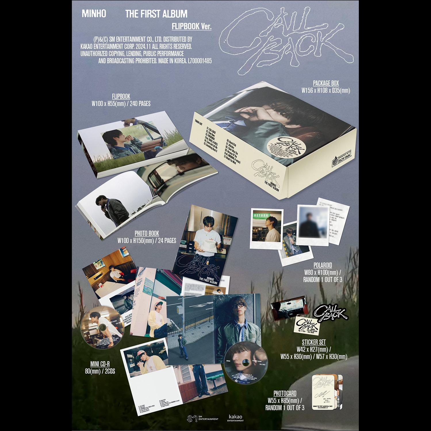 (Filpbook Ver.) MINHO(SHINee) CALL BACK The 1st Album