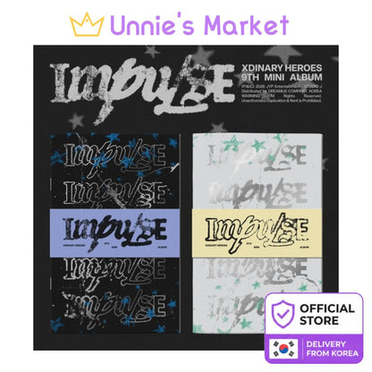 [SET/Pre-order] Xdinary Heroes [IMPULSE] (BACKSTAGE Ver. / Band of Outsiders Ver.) KPOP Sealed Album + Free Gift