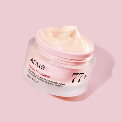 [Anua] Peach 77 Niacin Enriched Cream 50ml | Glass Skin Peach Collagen Hydrating Glow Cream, K-Beauty