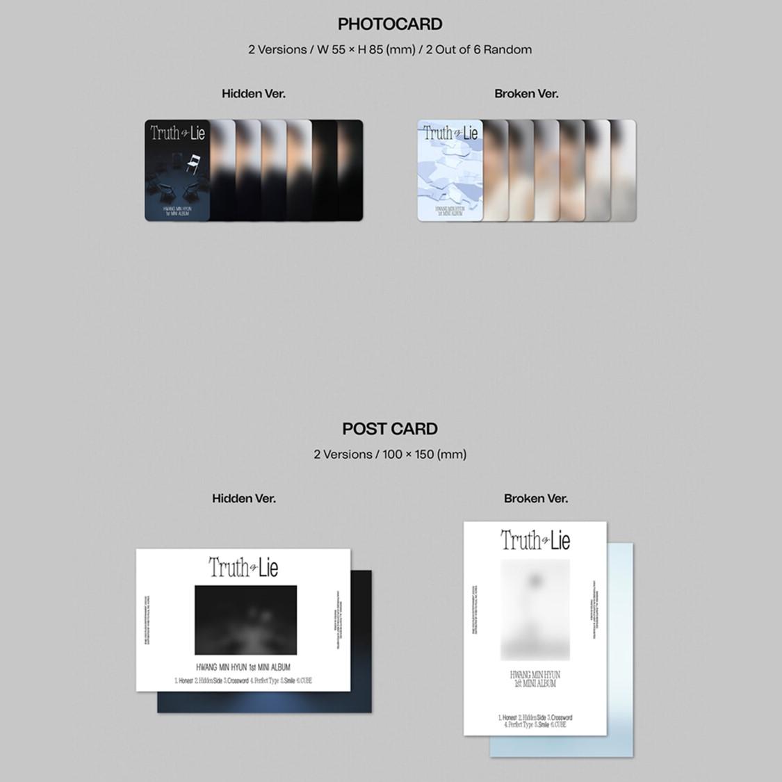 HWANG MIN HYUN Truth or Lie - 1st MINI ALBUM