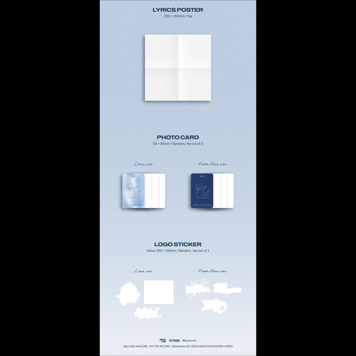 [Pre-order][SET] KIM JAE HWAN - [Love, From Here] (Love Ver. / From Here Ver.) + Free Gift