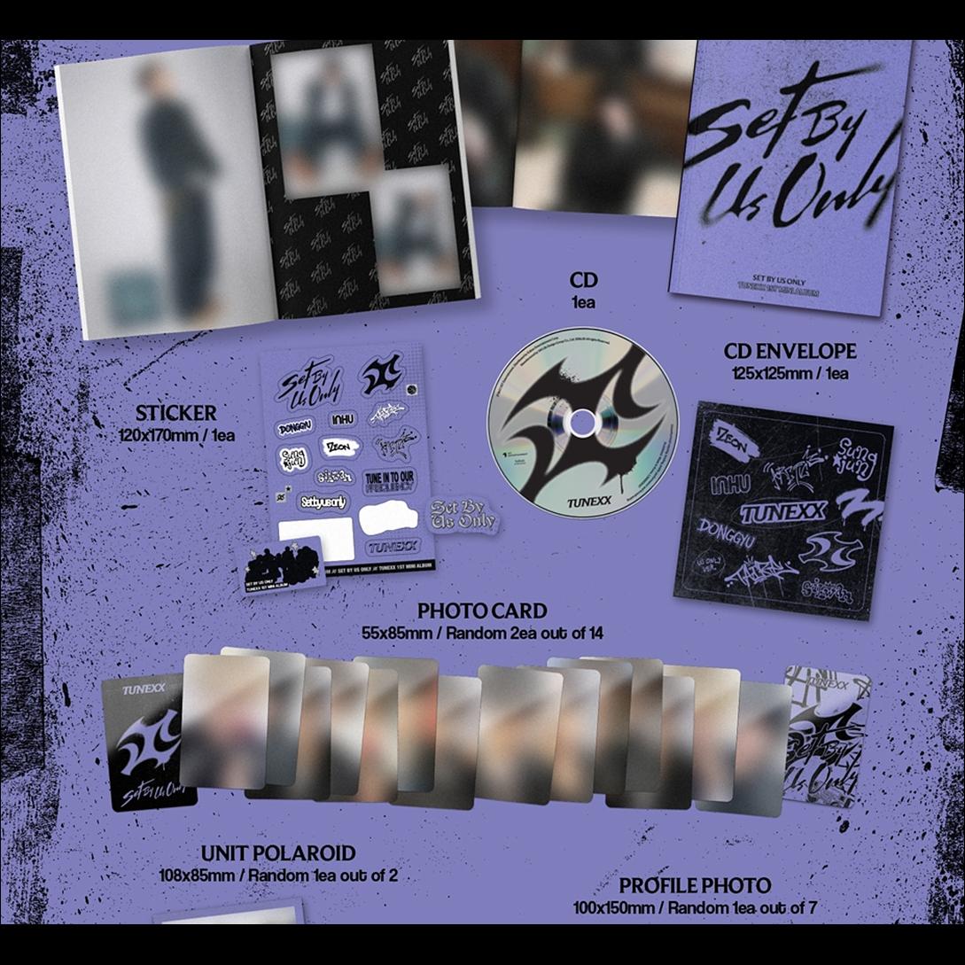 TUNEXX [SET BY US ONLY] 1st Mini Album (UNSET ver. / US ONLY ver.) + Free Gift