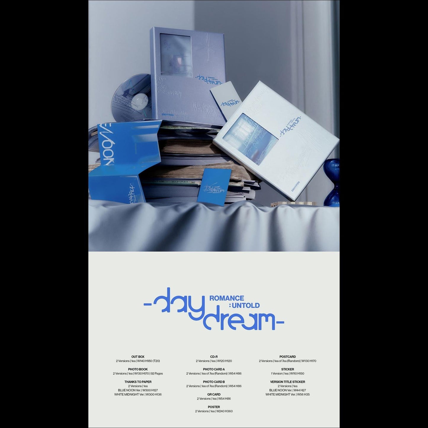 ENHYPEN ROMANCE: UNTOLD daydream (BLUE NOON Ver. / WHITE MIDNIGHT Ver.)