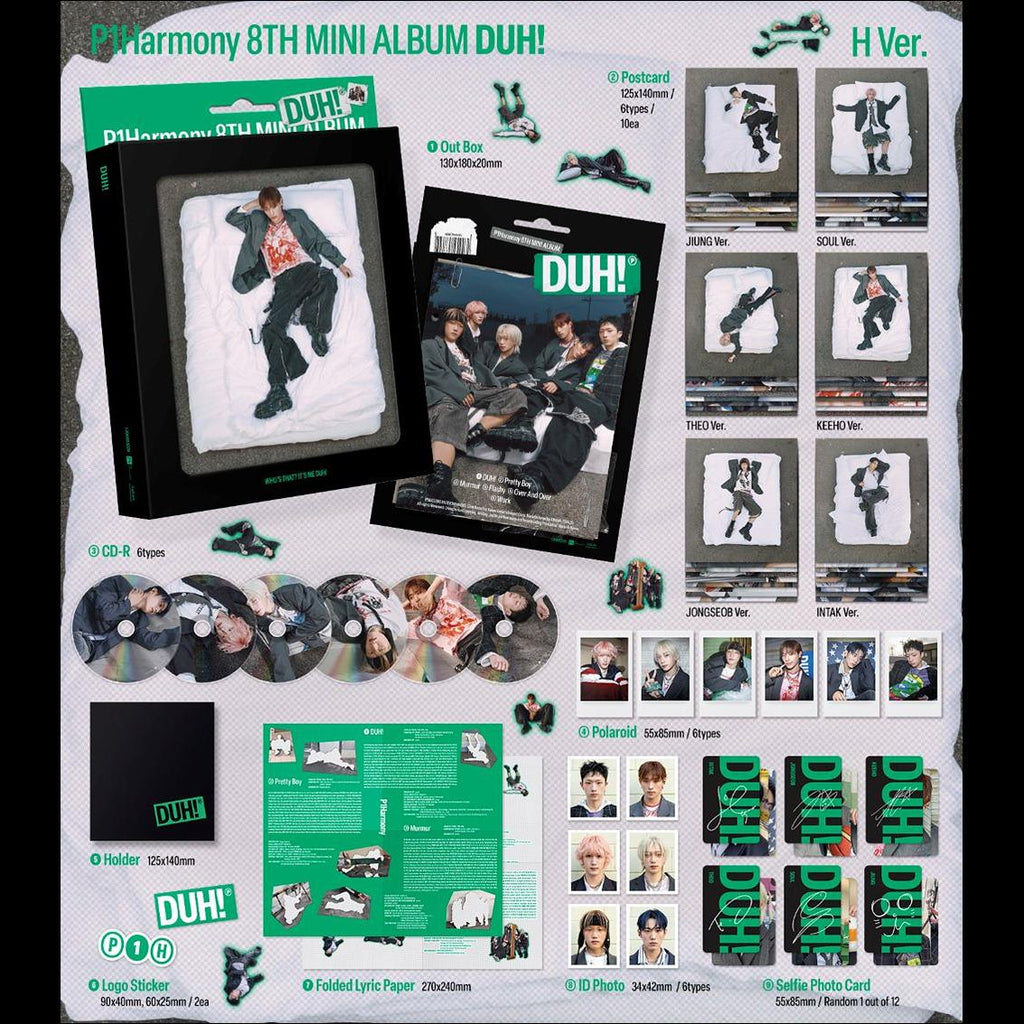 P1Harmony 8th Mini Album DUH! Compact Ver.(H Ver. / CD)