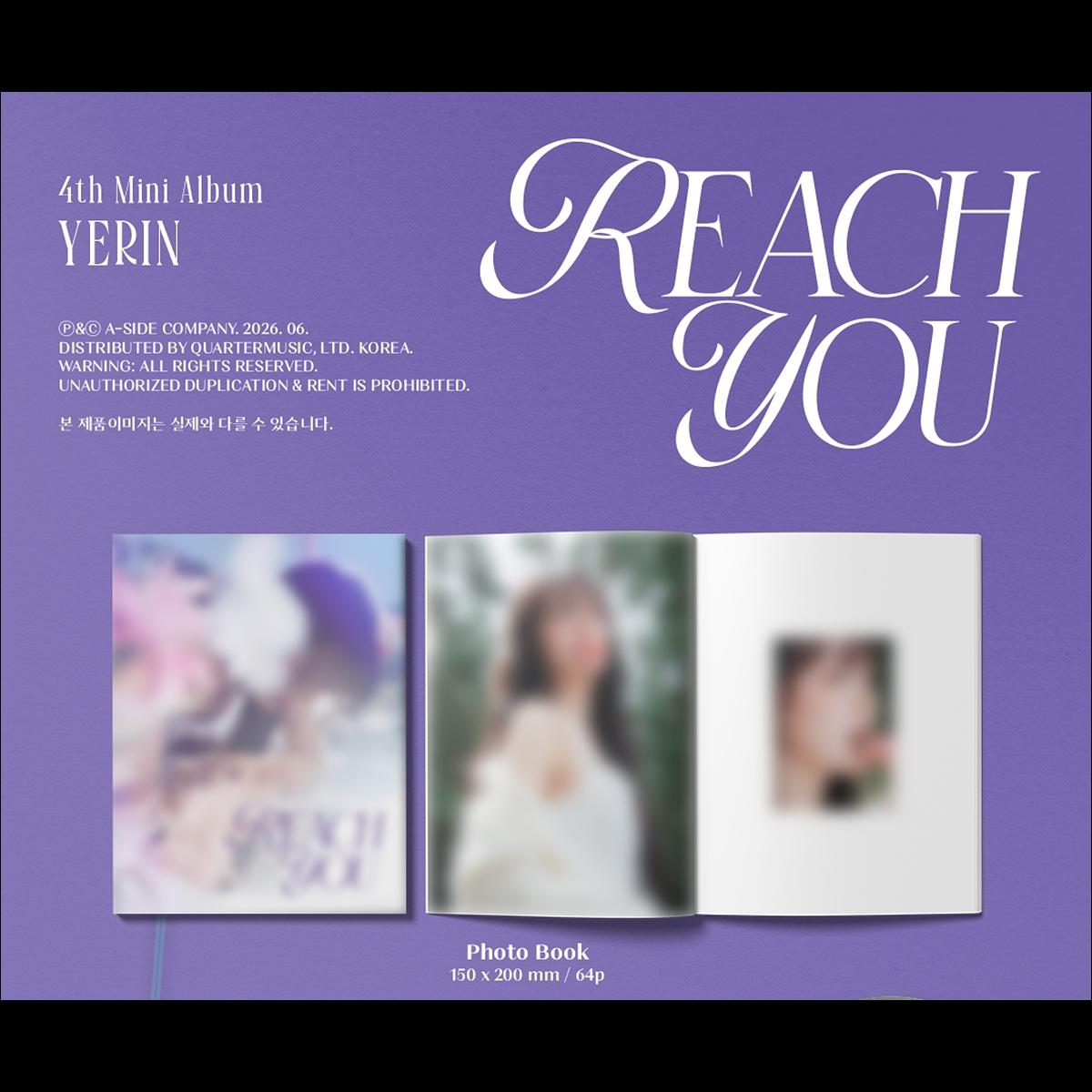 YERIN [REACH YOU] Digipack ver. + Free Gift