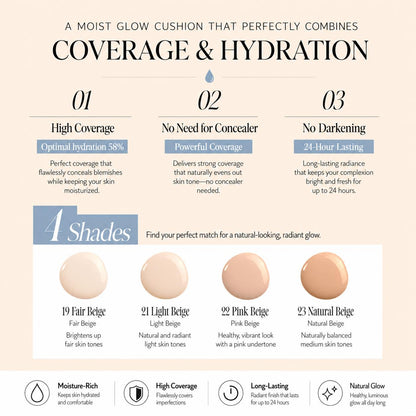 [Aprilskin] Magic Snow Cushion 4.0 (Main + Refill Set) | High Coverage Moisturizing Glow Foundation, K-Beauty