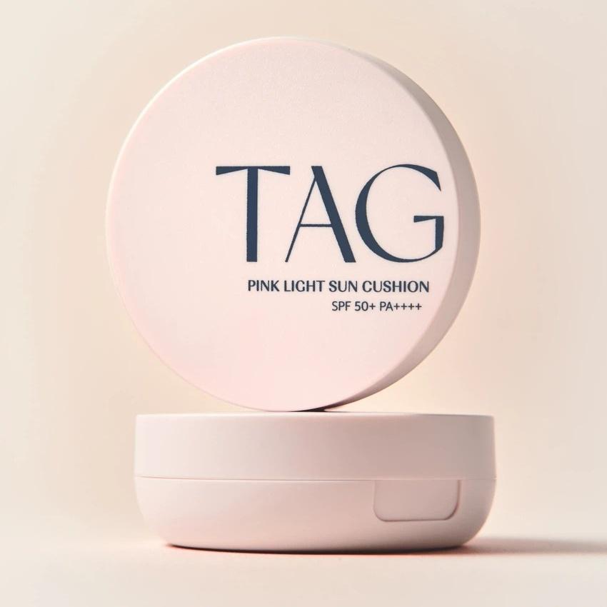 [TAG] Pink Light Sun Cushion - SPF50+ PA++++ Calming Pink Tone-Up Brightening Sunscreen Cushion by Too Cool For School, 15g | Olive's K-beauty
