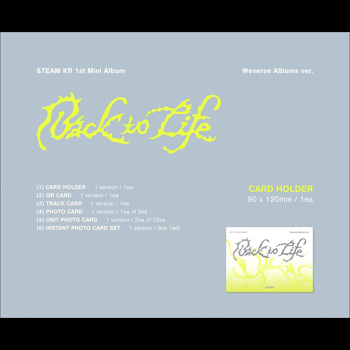 &TEAM - Back to Life Photocard Box (Weverse Albums ver.) / KR 1st Mini Album
