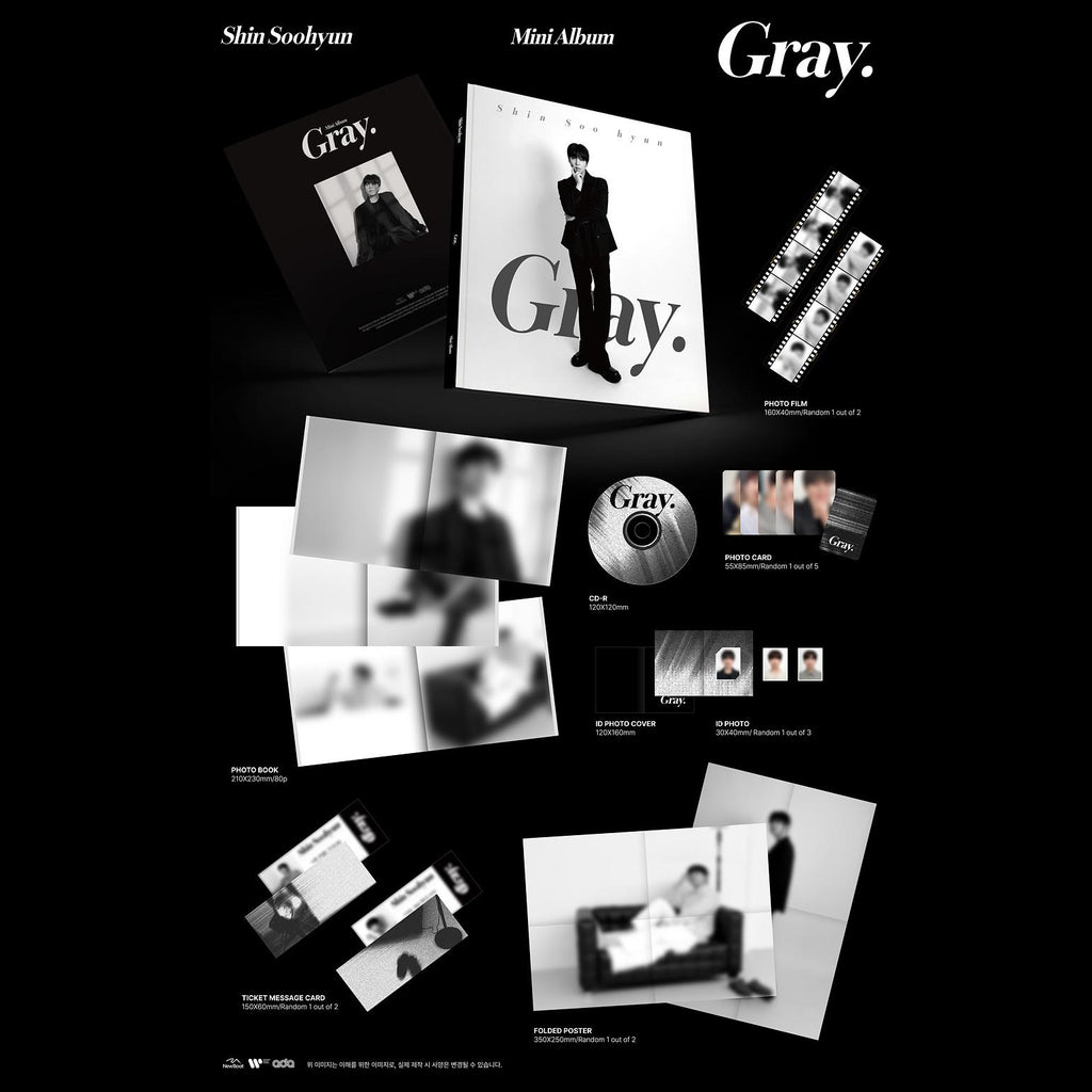 SHIN SOOHYUN (UKISS) - Gray Mini Album + Free Gift
