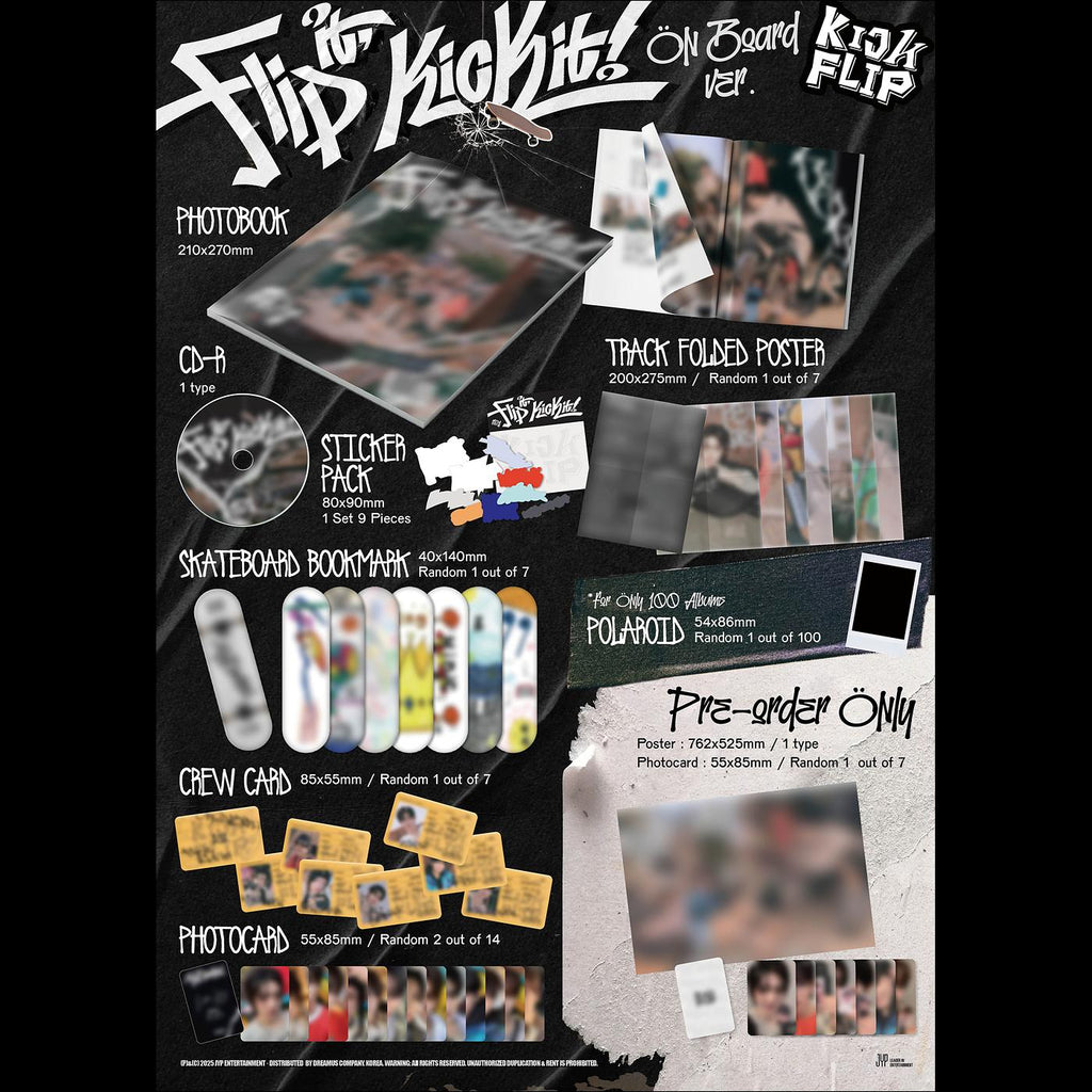 KickFlip - Flip it, Kick it! 1st Mini Album (On Board ver. / Stop it ver.)