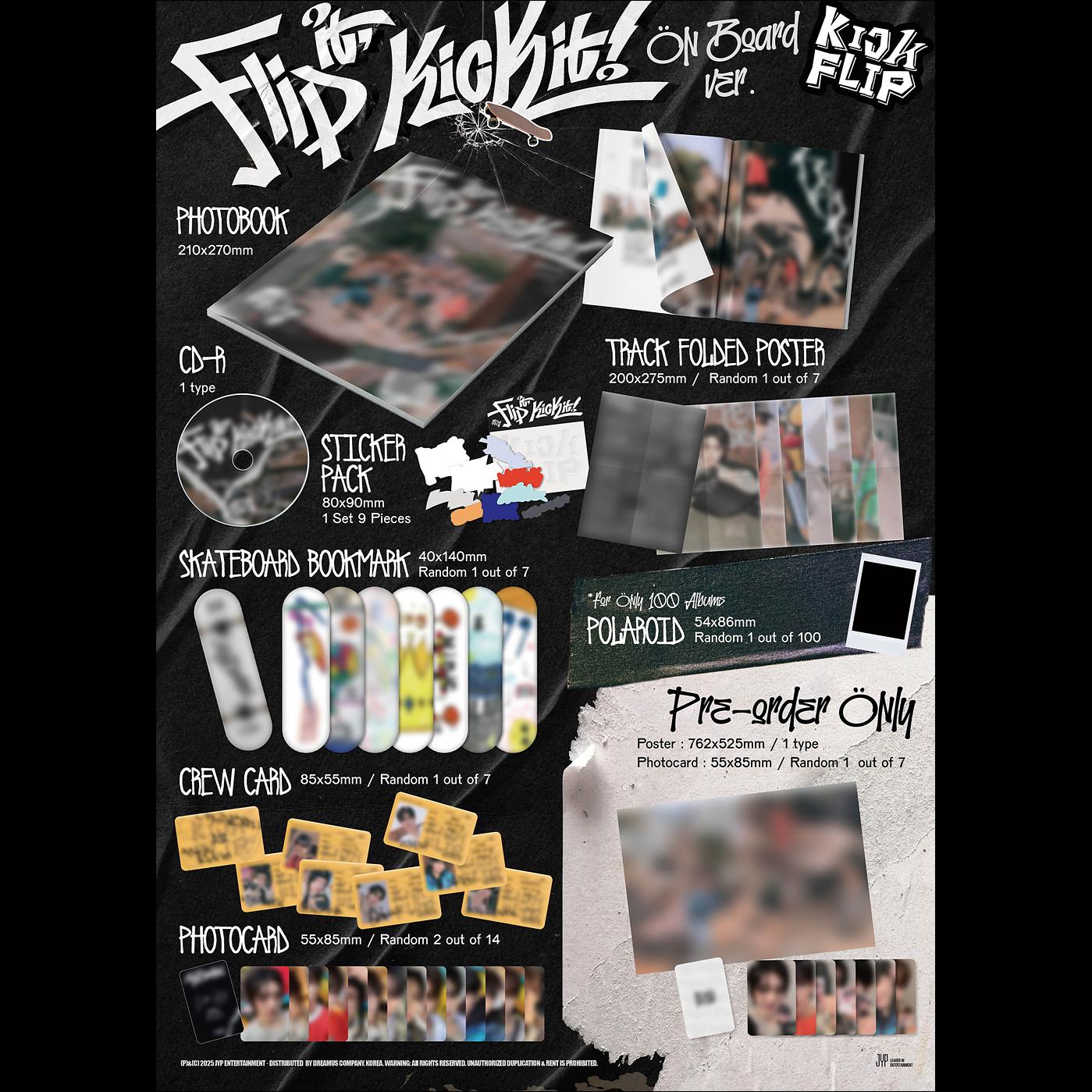 KickFlip - Flip it, Kick it! 1st Mini Album (On Board ver. / Stop it ver.)