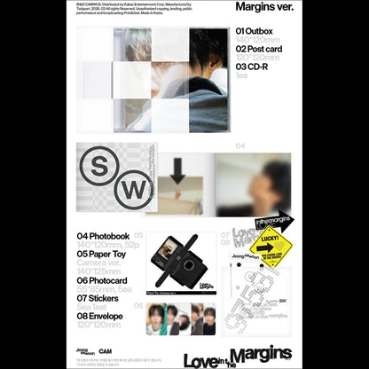 JEONG SEWOON [Love in the Margins] EP Album (Noise ver. / Margins ver.) + Free Gift