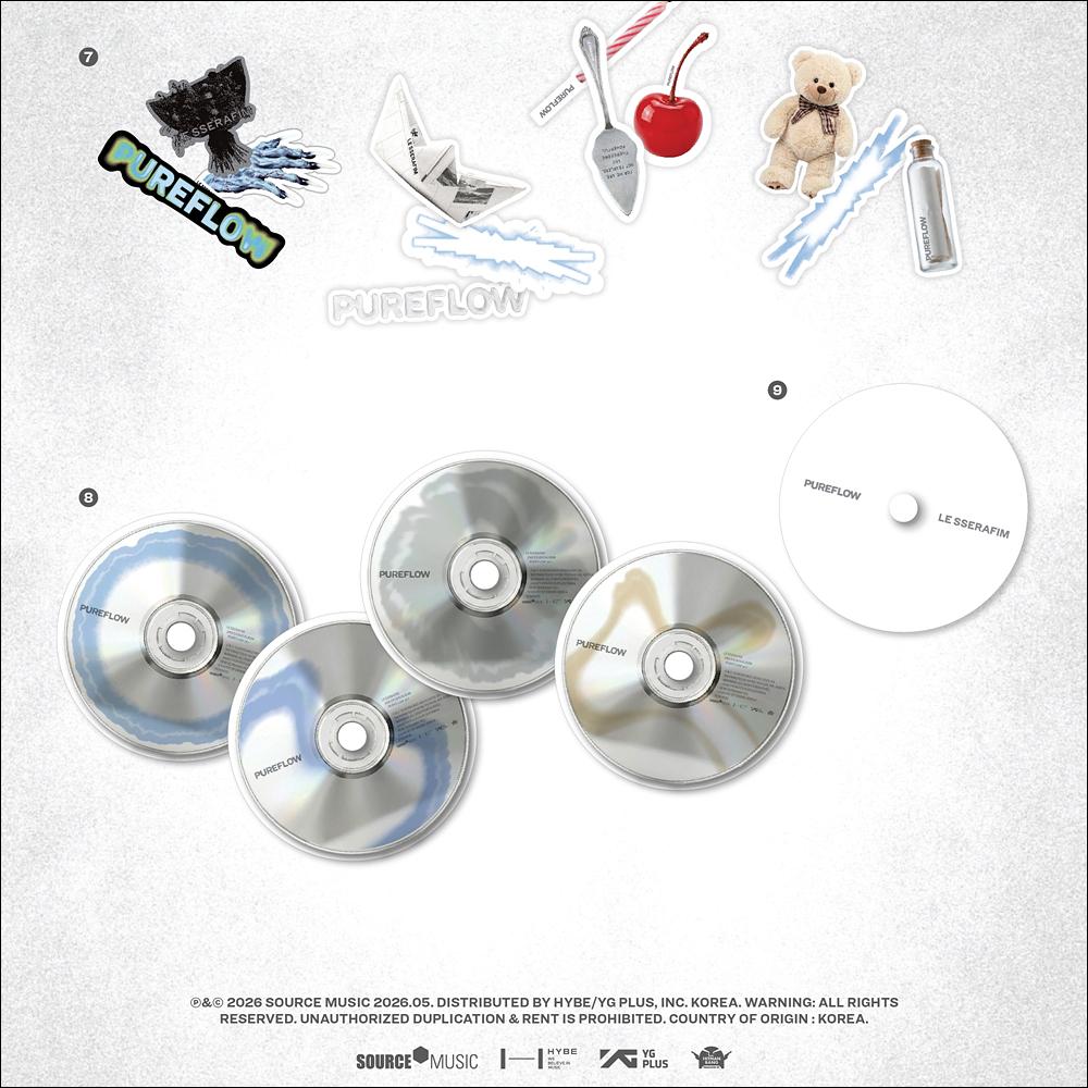 [NO POB] LE SSERAFIM ['PUREFLOW' pt.1] 2nd Studio Album (Standard ver.) + Free Gift