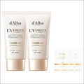 [d'Alba] Waterfull Tone-Up Sunscreen [Cover Beige] SPF50+ PA++++ (50ml x 2pcs Bundle) - Vegan Sun Cream, Foundation-Free Coverage