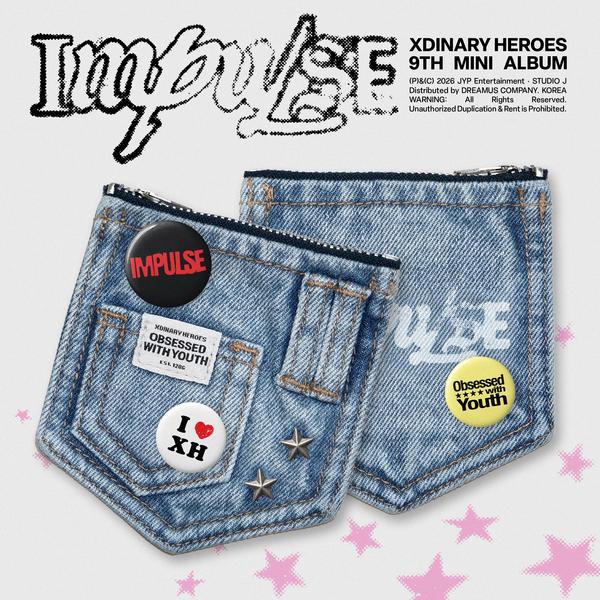 [Pre-order] Xdinary Heroes 9th Mini Album IMPULSE DENIM POUCH Ver KPOP Sealed + Free Gift