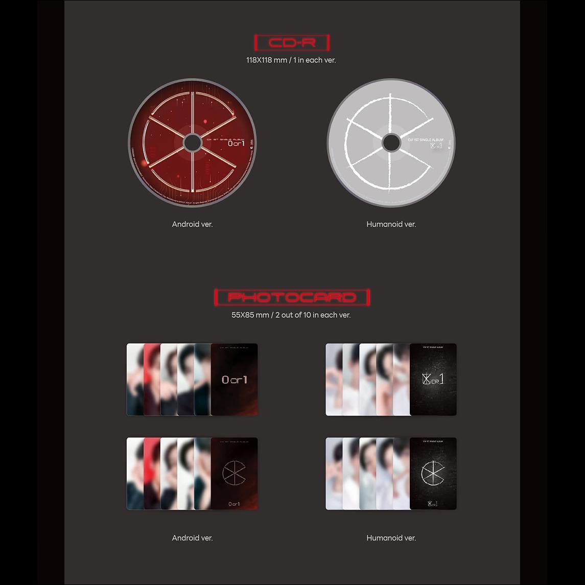 CIX [0 or 1] 1st Single Album (Android ver. / Humanoid ver.)