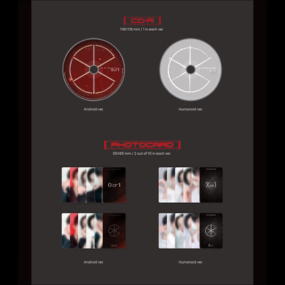 CIX [0 or 1] 1st Single Album (Android ver. / Humanoid ver.)