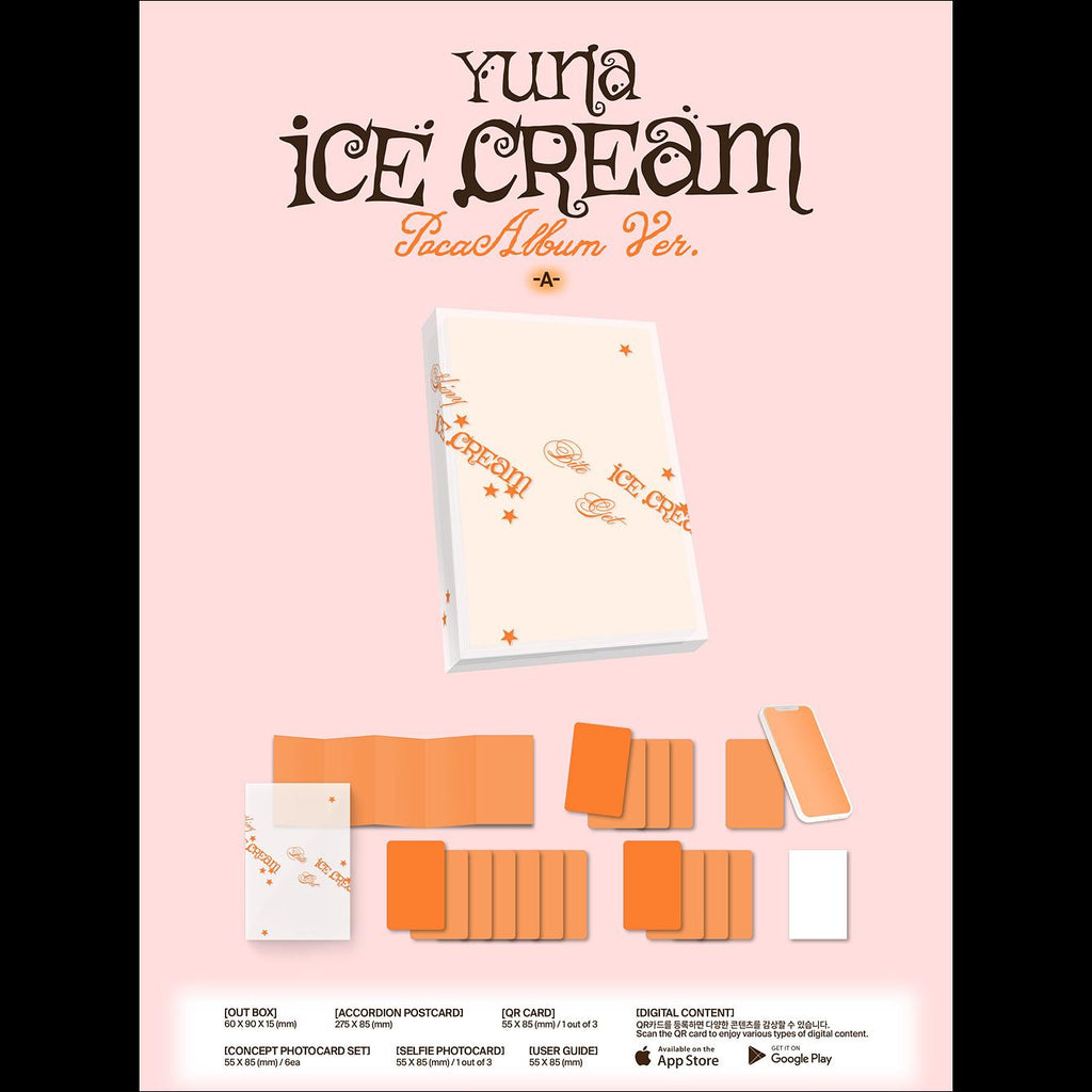 YUNA (ITZY) [Ice Cream] POCAALBUM A / B Ver. + Free Gift