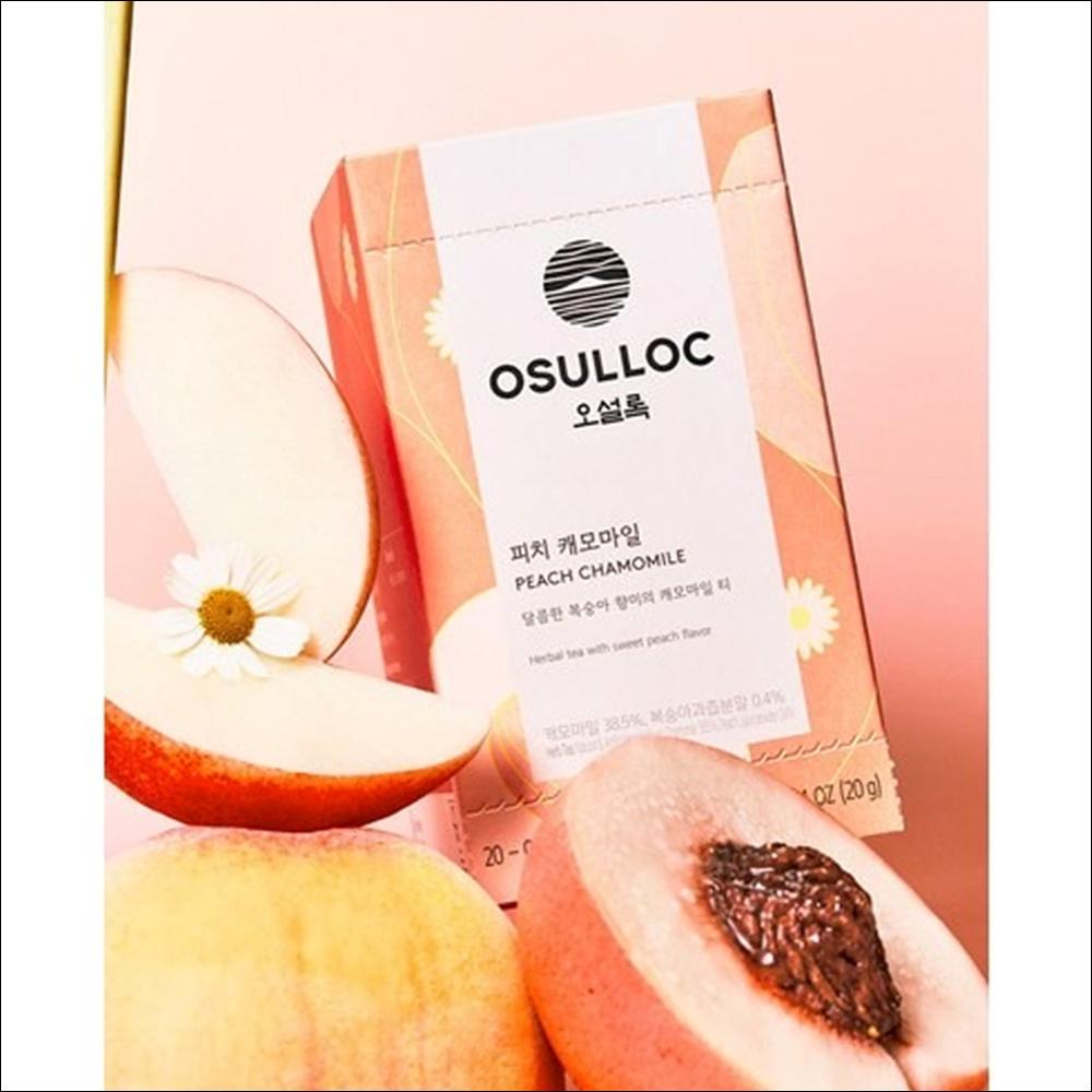 OSULLOC - PEACH CHAMOMILE TEA (Herbal tea with sweet peach flavor)